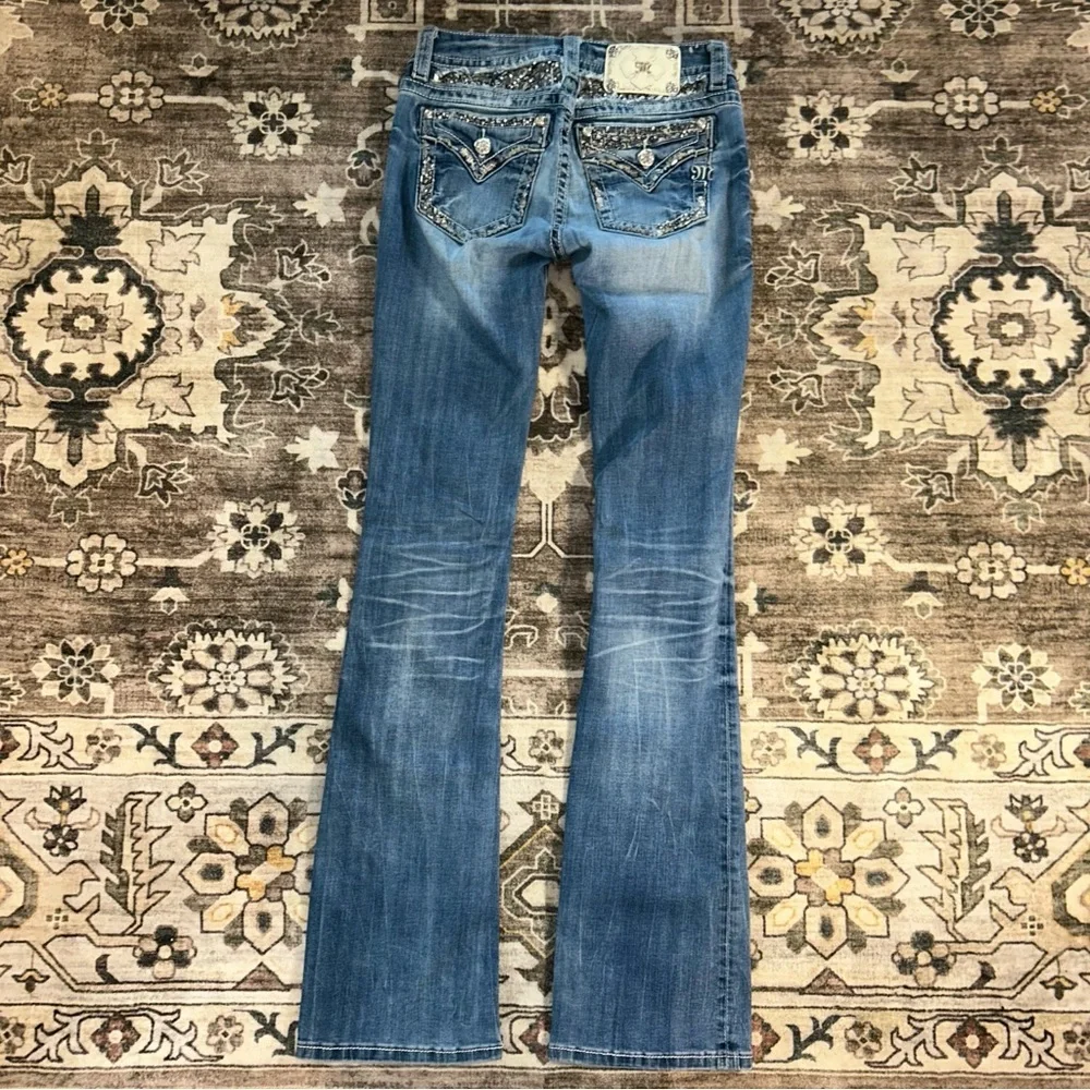 Miss Me Light Blue Flare Jeans - Picture 2 of 5